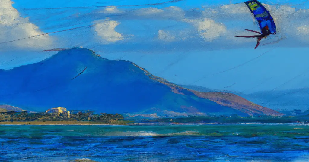 Painting of a Kitesurfer in Oahu